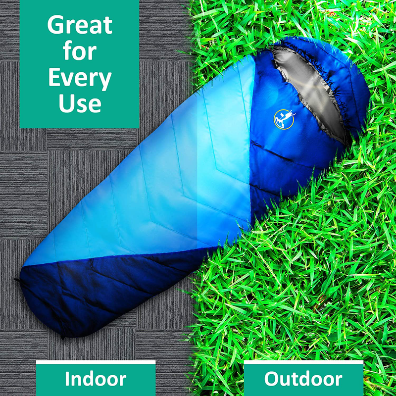Mummy Sleeping Bag - Camping, Hiking, Backpacking Sleeping Bag - Single Person Compact Lightweight Sleeping Bag for Adults with Compression Sack - Warm and Cold Weather Sleep Bag - by Trek N Tree Sporting Goods > Outdoor Recreation > Camping & Hiking > Sleeping Bags Trek N Tree   