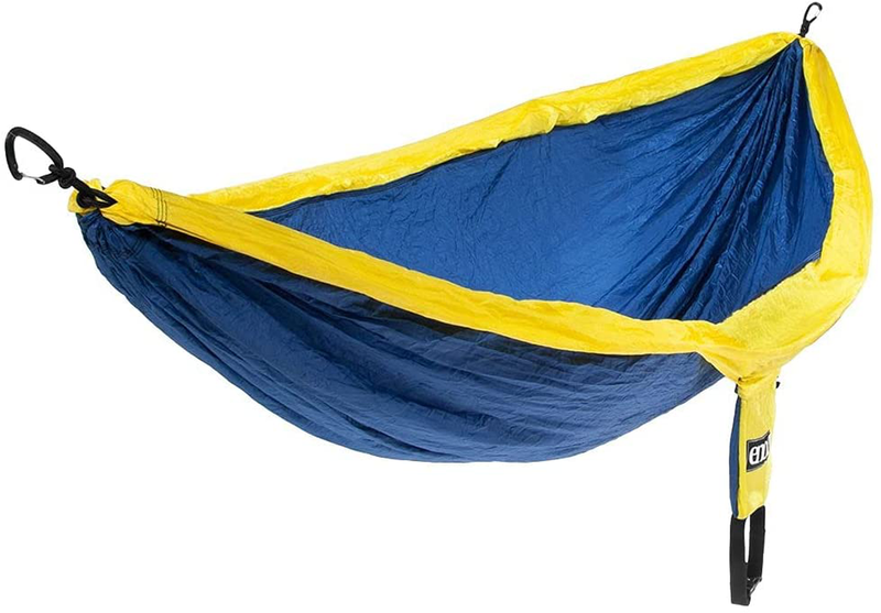 ENO, Eagles Nest Outfitters DoubleNest Lightweight Camping Hammock, 1 to 2 Person, Seafoam/Grey Home & Garden > Lawn & Garden > Outdoor Living > Hammocks ENO Sapphire/Yellow Standard Packaging 