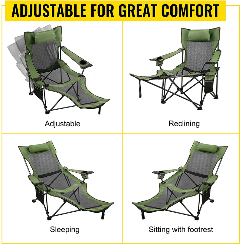 Happybuy Folding Camp Chair, Green Sporting Goods > Outdoor Recreation > Camping & Hiking > Camp Furniture Happybuy   