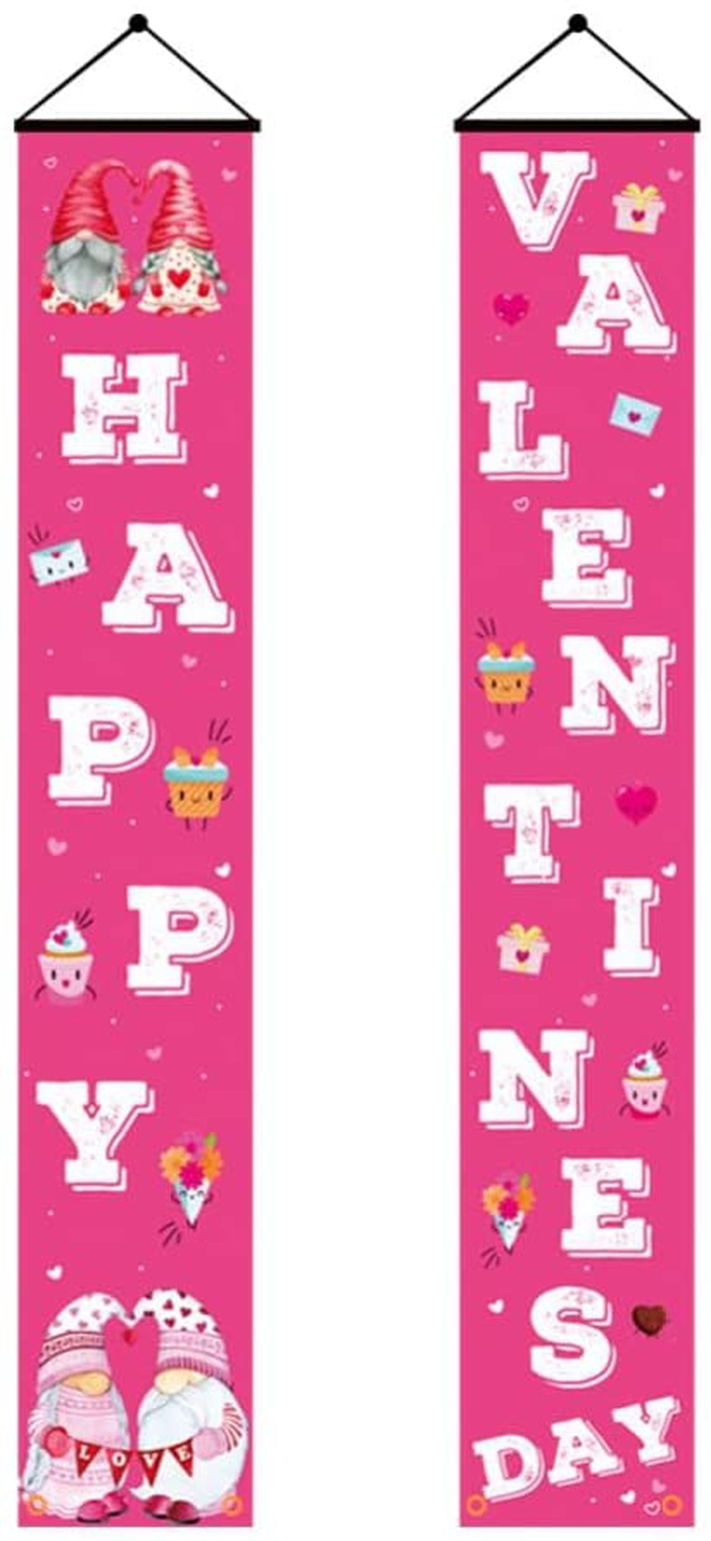 Ochine Valentine'S Day Heart Banner Front Door Porch Sign Hanging Love Heart Wall Decor Party Supplies Welcome Valentines Day Decorations Banners Home Indoor Outdoor Decoration Arts & Entertainment > Party & Celebration > Party Supplies Ochine H  