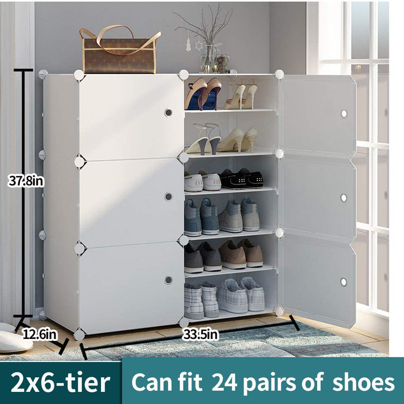 Portable Shoe Rack Storage Cabinet, Modular Cabinet for Space Saving, Ideal Shoe Rack for Shoes, Boots, Slippers Furniture > Cabinets & Storage > Armoires & Wardrobes AHIGCA   
