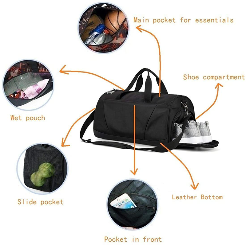 Sports Gym Bag with Wet Pocket & Shoes Compartment for Women & Men Home & Garden > Household Supplies > Storage & Organization Leolake   
