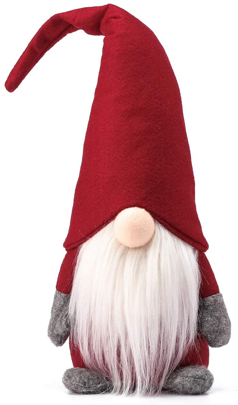 Funoasis Holiday Gnome Handmade Swedish Tomte, Christmas Elf Decoration Ornaments Thanks Giving Day Gifts Swedish Gnomes tomte 16 Inches/Red Home & Garden > Decor > Seasonal & Holiday Decorations& Garden > Decor > Seasonal & Holiday Decorations SR Crafts Co., Ltd   