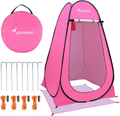 Sportneer Pop up Privacy Changing Tent Camping Shower Tent, Portable Dressing Bathroom Potty Tent for Camping Hiking Toilet Beach Sun Shelter Picnic Fishing with Carrying Bag, UPF50+ 6.25 Ft Tall Sporting Goods > Outdoor Recreation > Camping & Hiking > Portable Toilets & Showers Sportneer Pink  