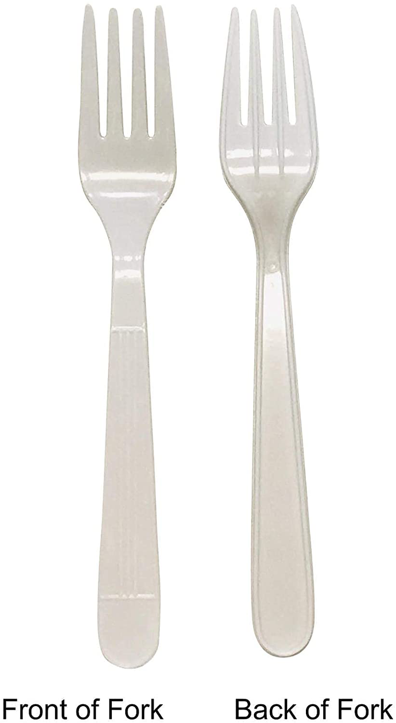 Faithful Supply 50 Plastic Cutlery Packets - Heavy Duty Knife Fork Spoon Napkin Salt Pepper Sets - White Plastic Silverware - Individually Wrapped Kits - Bulk Utensil Set Disposable To Go (White 50) Home & Garden > Kitchen & Dining > Tableware > Flatware > Flatware Sets Faithful Supply   