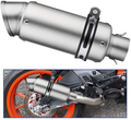 kemimoto Motorcycle Universal Exhaust Slip on Silencers & Mufflers Compatible with Grom ATV Dirt Bike Street Bike Scooter Exhaust Pipe Diameter 38mm to 51mm  kemimoto Silver  