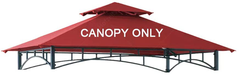 Hofzelt 5x8 Grill Gazebo Replacement Canopy BBQ Tent Double Tiered Roof Top Cover fit for Model L-GG001PST-F (Khaki) Home & Garden > Lawn & Garden > Outdoor Living > Outdoor Structures > Canopies & Gazebos Hofzelt Burgundy-1 Straight Top 