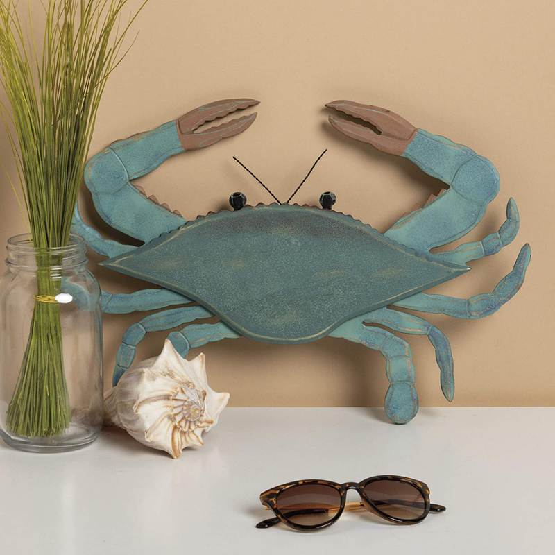 Primitives by Kathy 20584 Shaped Wall Decor, décor, Blue Crab