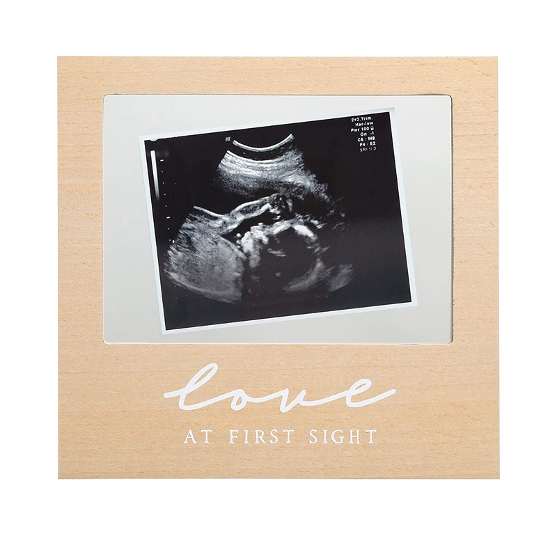 Pearhead Love at First Sight Sonogram Picture Frame, Baby Ultrasound Photo Frame, Baby Nursery Décor, White Home & Garden > Decor > Seasonal & Holiday Decorations Pearhead Love at First Sight Sonogram Frame, Wooden  