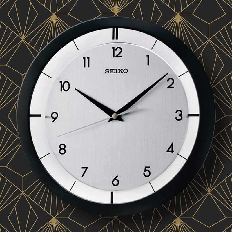 Seiko 11" Brushed Metal Wall Clock Home & Garden > Decor > Clocks > Wall Clocks SEIKO   