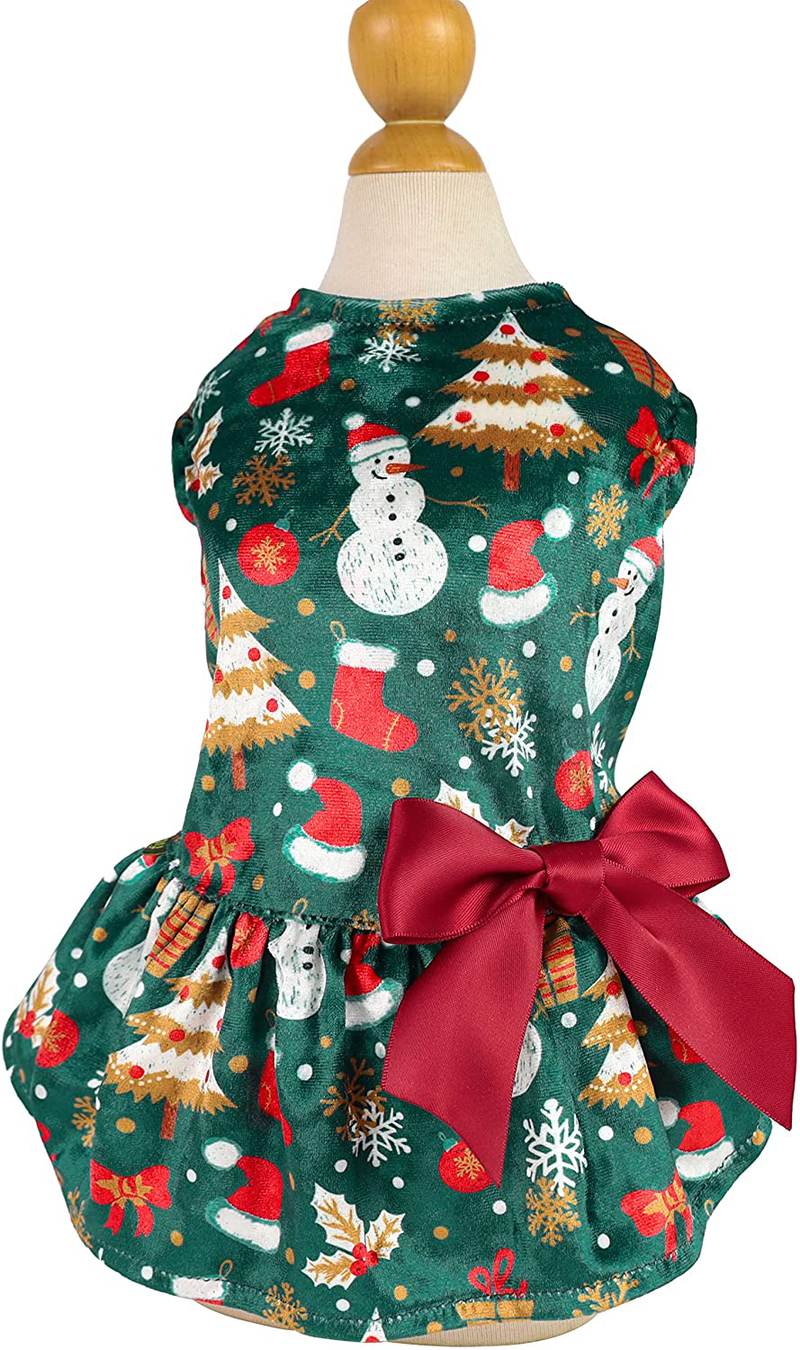 Fitwarm Holiday Theme Dog Valentines Outfit Romantic Valentine'S Day Dogs Dresses Lightweight Velvet Pet Clothes Dog Costume Puppy Dress Doggie Party Girl One Piece with Bowknot Cat Apparel Animals & Pet Supplies > Pet Supplies > Cat Supplies > Cat Apparel Fitwarm   