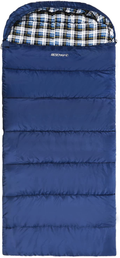 Cotton Flannel Sleeping Bag for Adults, 23/32F Comfortable, Envelope with Compression Sack Blue/Grey 2/3/4Lbs (91"X35") Sporting Goods > Outdoor Recreation > Camping & Hiking > Sleeping Bags REDCAMP Blue with 4lbs filling  