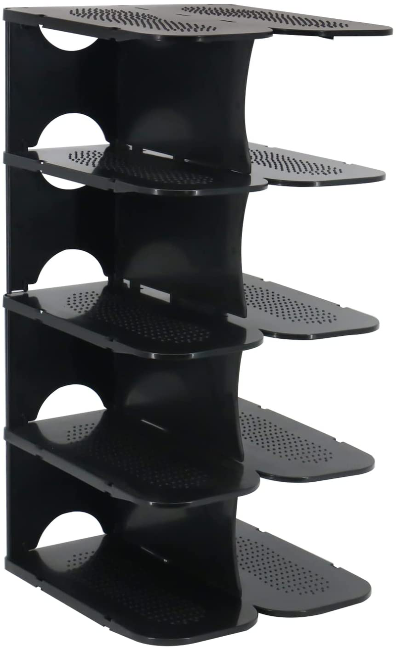 HOMOKUS Shoe Rack Storage Organizer Free Combination 6-Tier Shoe Shelf Stackable Space Saving Shoe Storage Stand for Closet Entryway Hallway (6-Layer) Furniture > Cabinets & Storage > Armoires & Wardrobes HOMOKUS 6-Layer  