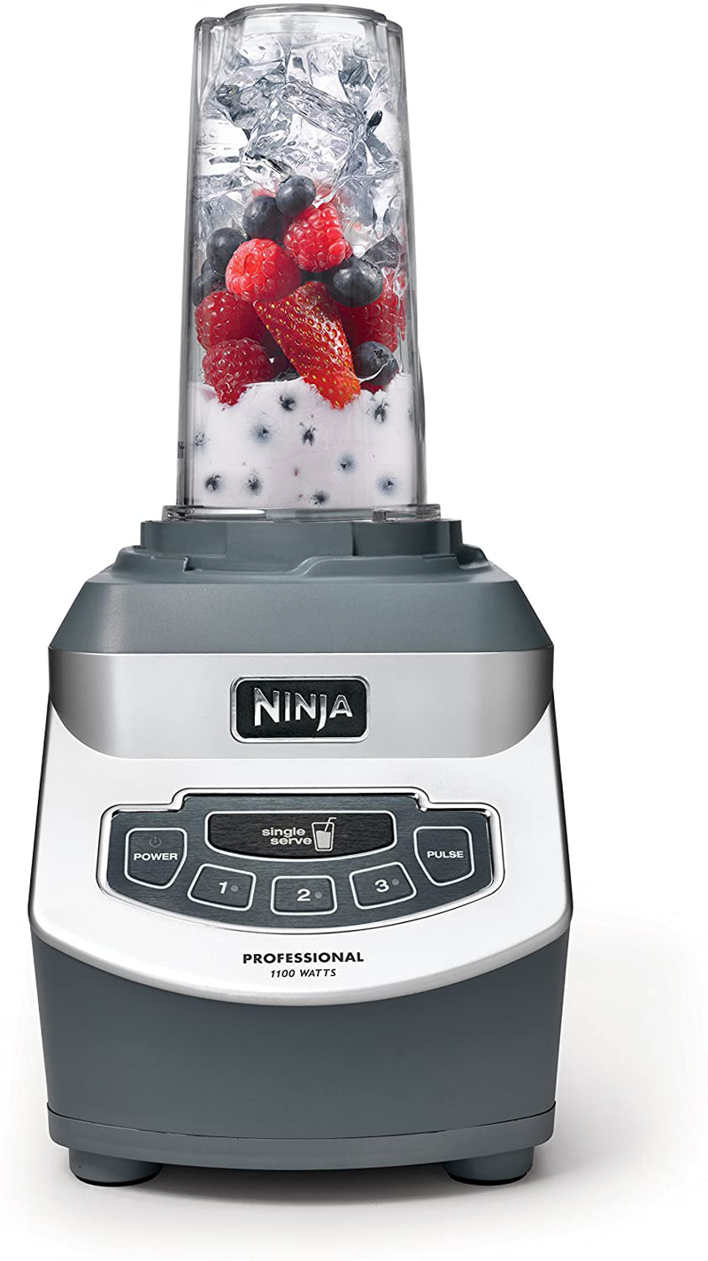 Ninja BL660 Professional Countertop Blender with 1100-Watt Base, 72 Oz Total Crushing Pitcher and (2) 16 Oz Cups for Frozen Drinks and Smoothies, Gray Home & Garden > Kitchen & Dining > Kitchen Tools & Utensils > Kitchen Knives Ninja   