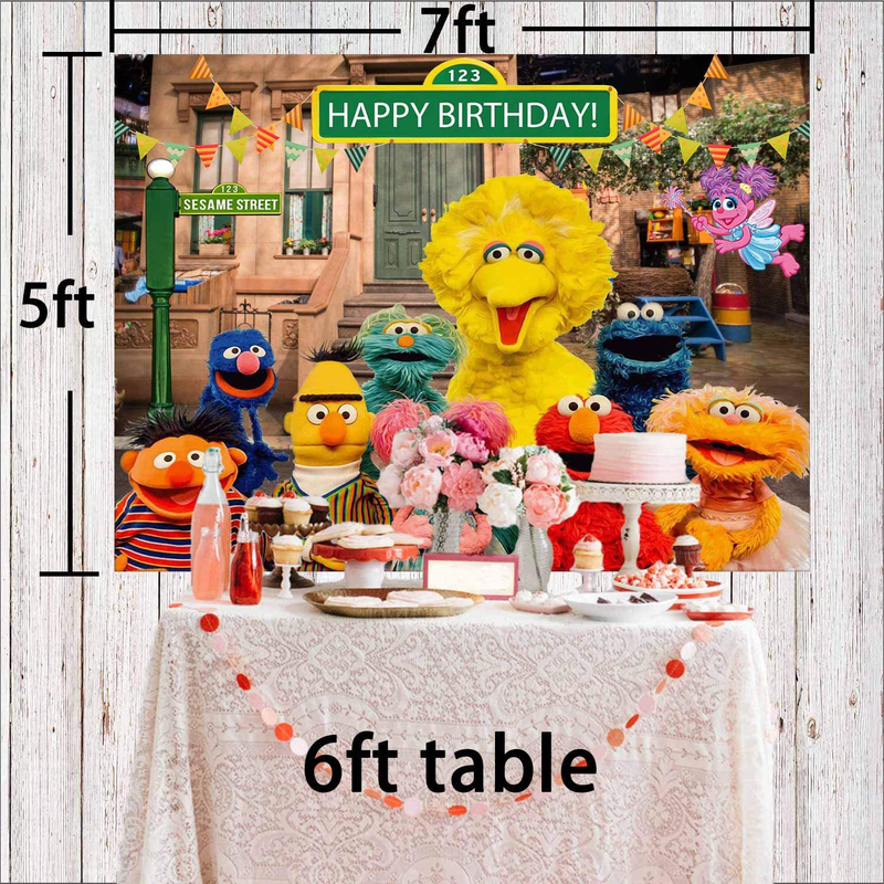 Sesame Street Backdrop | First Birthday | Party Supplies | Decorations | 1st | Girl | Boy | Banner Photography Background Home & Garden > Decor > Seasonal & Holiday Decorations& Garden > Decor > Seasonal & Holiday Decorations Fane   