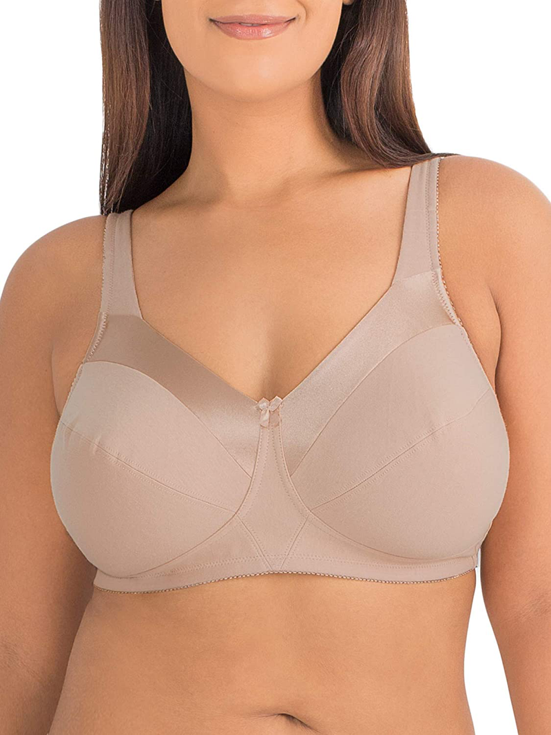 Fruit of the Loom Women's Seamed Soft Cup Wirefree Bra Apparel & Accessories > Clothing > Underwear & Socks > Bras Fruit of the Loom Sand 42D 