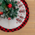 DegGod 48 Inches Checked Christmas Tree Skirt, Red and Black Buffalo Plaid Double Layers Xmas Tree Base Cover Mat for Christmas New Year Home Party Decoration (Red Plaid, 48 inches) Home & Garden > Decor > Seasonal & Holiday Decorations > Christmas Tree Stands DegGod Xmas Tree 36 inches 
