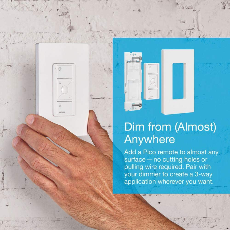 Lutron Caseta Deluxe Smart Dimmer Switch (2 Count) Kit | Works with Alexa, Apple HomeKit, and the Google Assistant | P-BDG-PKG2W-A | White Home & Garden > Lighting Accessories > Lighting Timers Lutron   