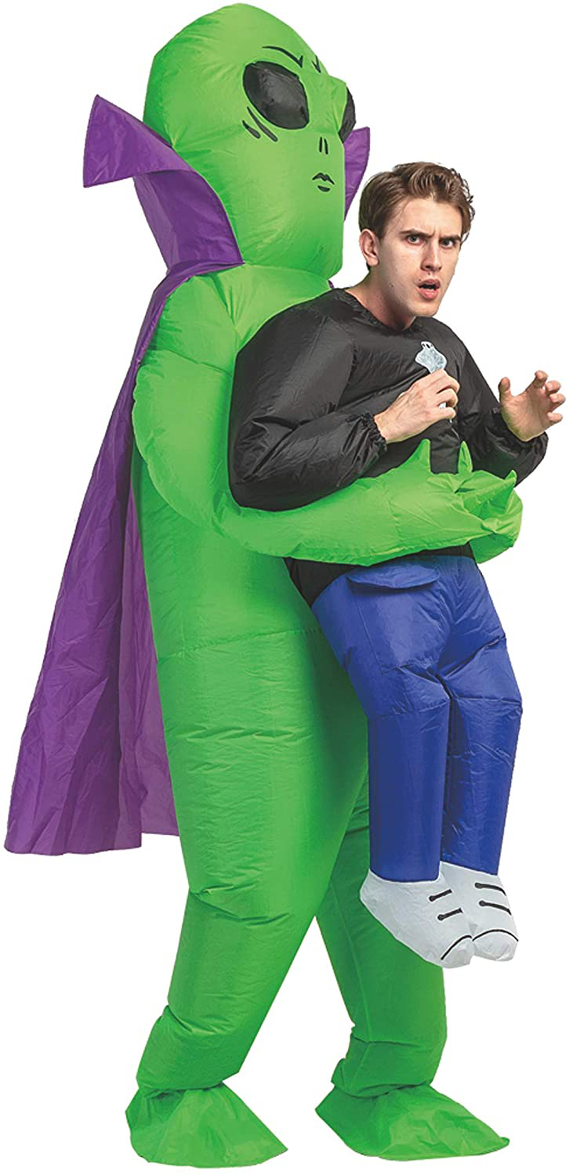 GOOSH Inflatable Costume for Adults, Halloween Costumes Men Women Alien Holding a Human, Blow Up Costume for Unisex Apparel & Accessories > Costumes & Accessories > Costumes GOOSH 63 INCH  