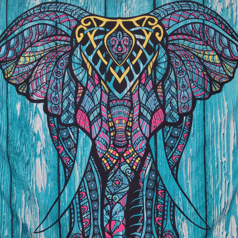 Elephant Tapestry Vintage Blue Old Wooden Plank Tapestry Wall Hanging Bohemian Mandala Tapestry Psychedelic Wall Tapestry Watercolor Hippie Indian Tapestry Decor(Blue Elephant,51.2" × 59.1") Home & Garden > Decor > Artwork > Decorative TapestriesHome & Garden > Decor > Artwork > Decorative Tapestries Amonercvita   