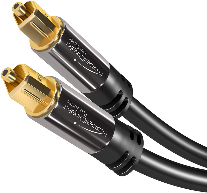 KabelDirekt – 10 feet – Optical Digital Audio Cable (Fiber Optic, TOSLINK, Male to Male, Home Theater, Gold Plated, for PlayStation/PS4 & Xbox – Pro Series) Electronics > Electronics Accessories > Cables KabelDirekt 10 feet  