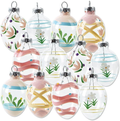 Lillian Vernon Hand Painted Pastel Glass Easter Egg Ornaments - Holiday Home Decor, Spring Themed Tree Decorations, Outdoor & Indoor Use, 1 _ Inches X 2 Inches, 6 Designs, Set of 12 Home & Garden > Decor > Seasonal & Holiday Decorations Lillian Vernon Pastel-easter  