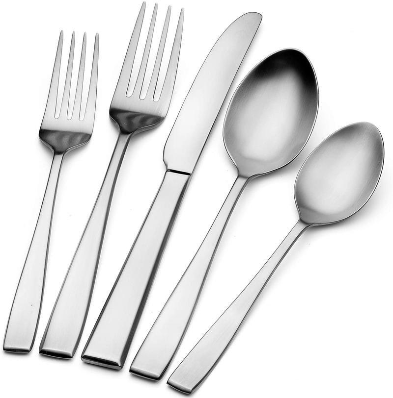 Godinger Silverware Set, Flatware Sets, Mirrored Stainless Steel Cutlery Set, 20 Piece Set, Service for 4 Home & Garden > Kitchen & Dining > Tableware > Flatware > Flatware Sets Godinger Matte  