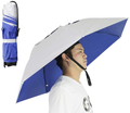 NEW-Vi Fishing Umbrella Hat Folding Sun Rain Cap Adjustable Multifunction Outdoor Headwear Home & Garden > Lawn & Garden > Outdoor Living > Outdoor Umbrella & Sunshade Accessories NEW-Vi Sliver/Blue with wind vent 2PC  
