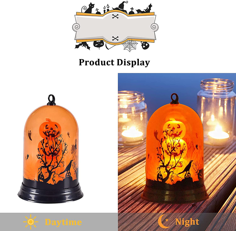 FLAGMESAGE Halloween Decorations Lights, Vintage Pumpkin Lamp Shade Battery Operated, Small Lantern, Orange Halloween Pumpkin Lights for Holiday Party Home Decor, Party Atmosphere Arts & Entertainment > Party & Celebration > Party Supplies FLAGMESAGE   