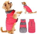 PPET Dog Cold Weather Coats Waterproof Windproof Winter Dog Jacket,Thick Padded Warm Coat Vest Blue Snowsuit Warm Dog Apparel for Small Medium Large Dogs with Furry Collar Animals & Pet Supplies > Pet Supplies > Dog Supplies > Dog Apparel PPET Red Small 
