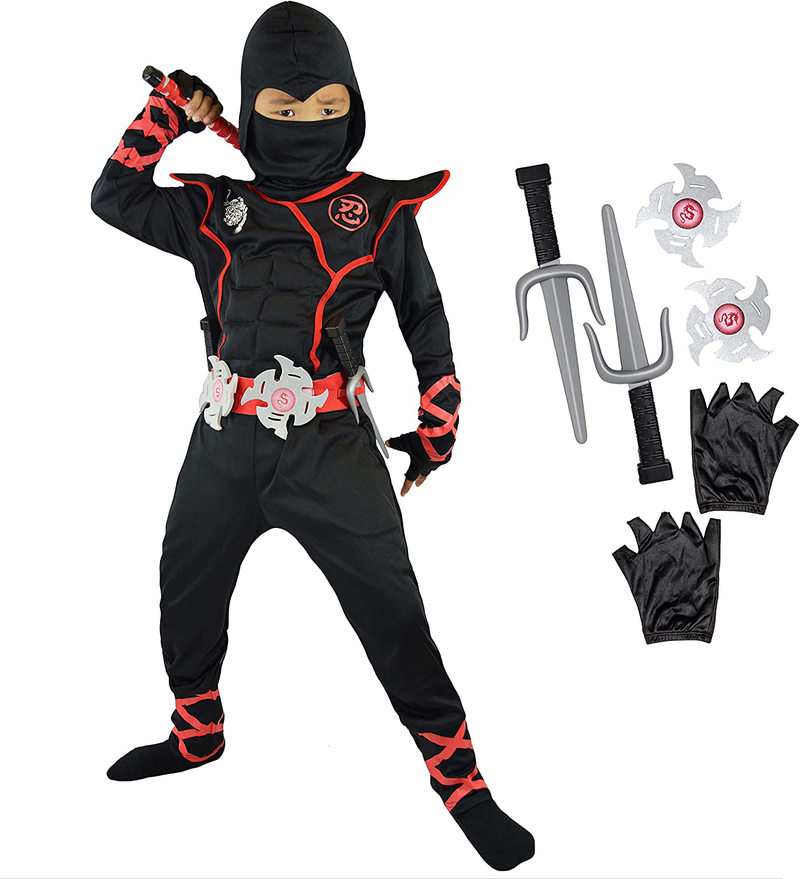 Spooktacular Creations Boys Ninja Deluxe Costume for Kids Apparel & Accessories > Costumes & Accessories > Costumes Spooktacular Creations XXL (14-16)  