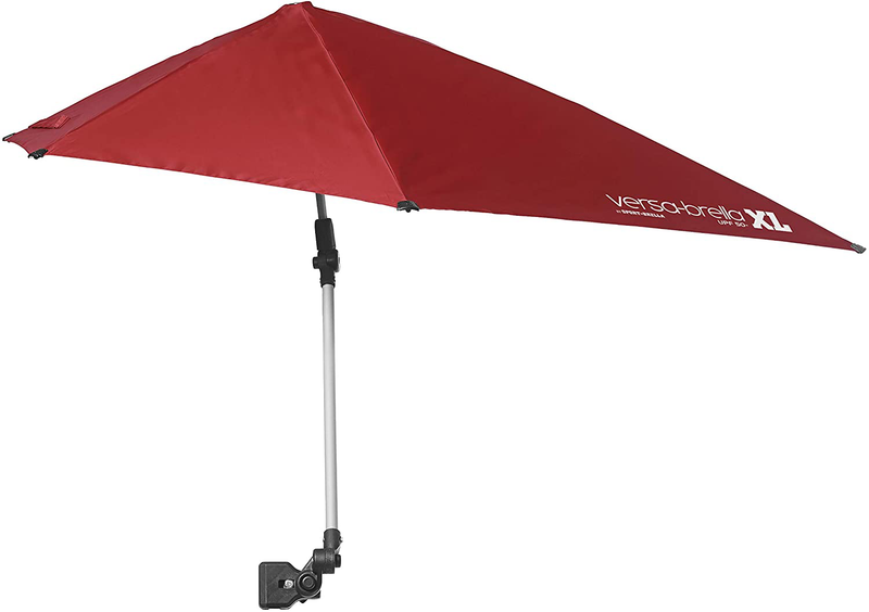Sport-Brella Versa-Brella SPF 50+ Adjustable Umbrella with Universal Clamp Sporting Goods > Outdoor Recreation > Camping & Hiking > Tent Accessories Sport-Brella Firebrick Red XL 