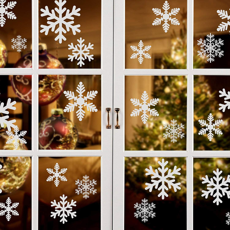 Kesoto Christmas Decoration Snowflake Window Clings Glueless PVC Wall Stickers for Windows Glasses, Pack of 96 Home & Garden > Decor > Seasonal & Holiday Decorations& Garden > Decor > Seasonal & Holiday Decorations Kesoto   