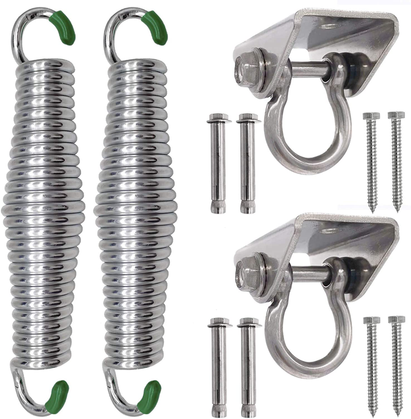 Porch Swing Springs Hanging Kit - 1300 Lbs Heavy Duty Suspensions Hammock Chairs Ceiling Mount Hardware (2 Sets) Home & Garden > Lawn & Garden > Outdoor Living > Porch Swings BLASCOOL Default Title  