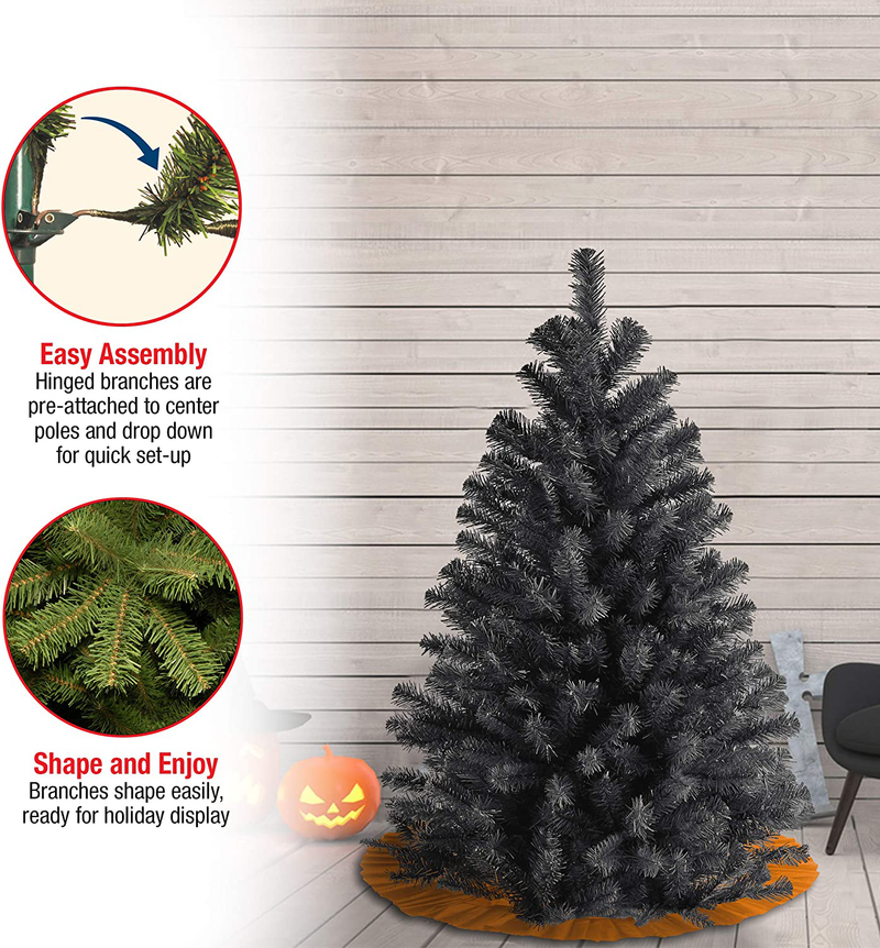 National Tree Company Artificial Christmas Tree | Includes Stand | North Valley Black Spruce - 4.5 ft Home & Garden > Decor > Seasonal & Holiday Decorations > Christmas Tree Stands National Tree Company   