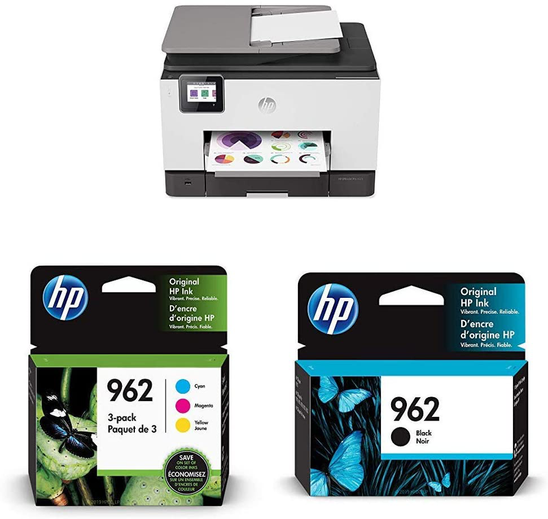 HP OfficeJet Pro 9015 All-in-One Wireless Printer, with Smart Home Office Productivity, HP Instant Ink, Works with Alexa (1KR42A) Electronics > Print, Copy, Scan & Fax > Printers, Copiers & Fax Machines HP 9025 - advanced Printer + Standard Ink 