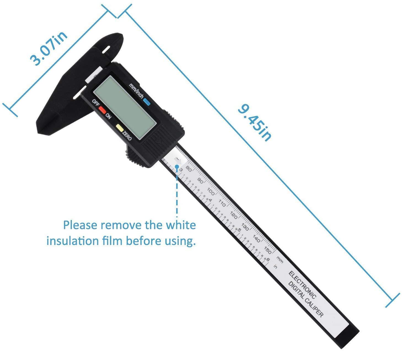 Digital Caliper, Adoric 0-6" Calipers Measuring Tool - Electronic Micrometer Caliper with Large LCD Screen, Auto-Off Feature, Inch and Millimeter Conversion  Adoric   