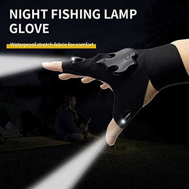 LED Flashlight Gloves,Rechargeable Hands Free Light Gloves, Gifts for Men， Cool Gadgets Tools for Outdoor Camping Fishing, Birthday Christmas Gift Idea for Men Women Who Has Everything, 1 Pair Sporting Goods > Outdoor Recreation > Camping & Hiking > Camping Tools PaulTellie   