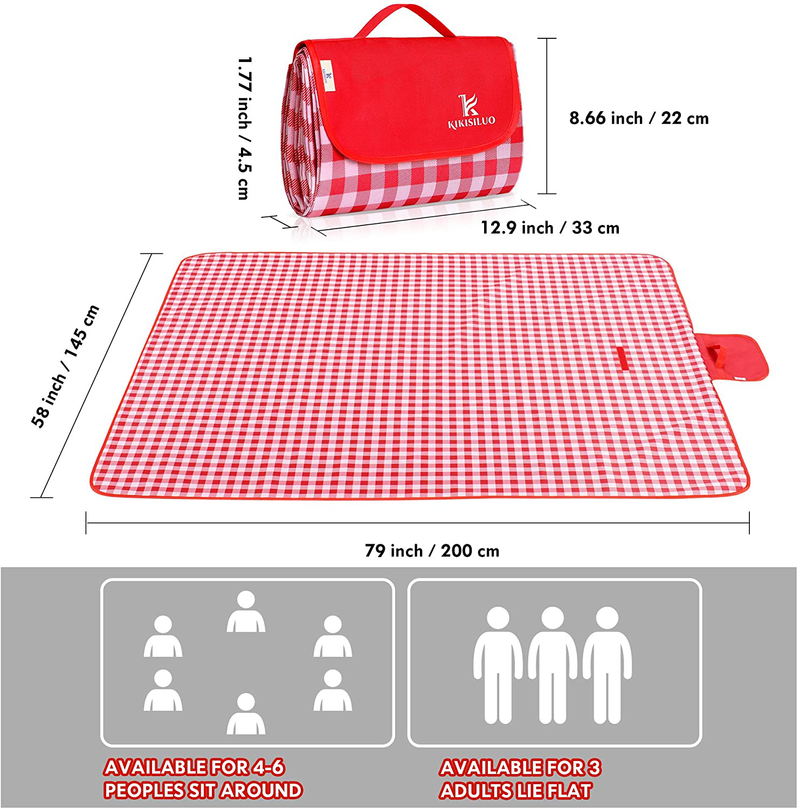 Outdoor Waterproof Picnic Blanket Extra Large Flodable Beach Blanket for Beach, Park, Camping, Festivals or Travel Sandproof Picnic Blanket Home & Garden > Lawn & Garden > Outdoor Living > Outdoor Blankets > Picnic Blankets k kikisiluo   