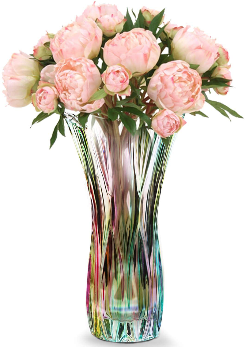 Magicpro Flower Vase Large Size11.8 inch Phoenix Tail Shape Thickened Crystal Glass for Home Decor, Wedding or Gift Home & Garden > Decor > Vases MagicPro   