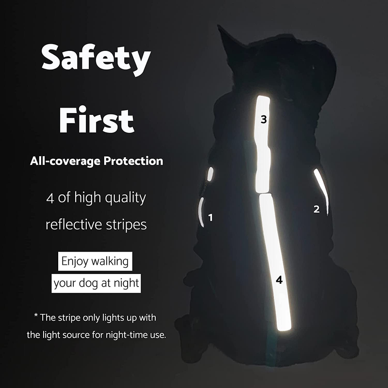 Fitwarm Thermal Dog Coat with Safety Reflective Stripe Outdoor Puppy Winter Clothes Cat Jacket Pet Hoodie Outfits Pullover Doggie Sweatshirt Animals & Pet Supplies > Pet Supplies > Cat Supplies > Cat Apparel Fitwarm   