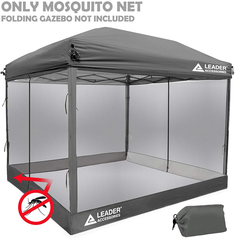 Leader Accessories Mesh Screen Zippered Wall Panels for 10' X 10' Canopy (Tent Walls Only, Frame and Top Not Included) (Grey Mesh Wall) Sporting Goods > Outdoor Recreation > Camping & Hiking > Tent Accessories Leader Accessories   