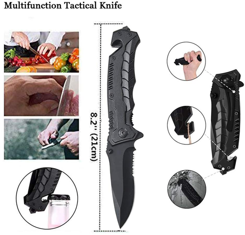 Gifts for Men Husband Dad Friend, Emergency Survival Kit 16 in 1, Upgrade Compact Survival Gear, Cool EDC Survival Tool for Cars, Camping, Hiking, Hunting, Fishing, Adventure Accessorie Sporting Goods > Outdoor Recreation > Camping & Hiking > Camping Tools Tianers   