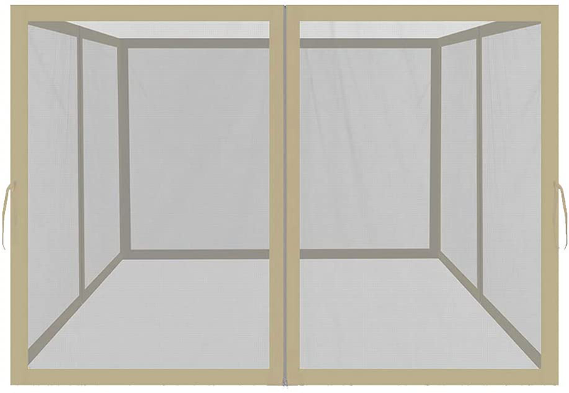 Easylee Universal 10’x 10’ Gazebo Replacement Mosquito Netting, 4-Panel Netting Walls for Patio with Zippers (Beige) Home & Garden > Lawn & Garden > Outdoor Living > Outdoor Structures > Canopies & Gazebos Easylee Beige-1 10' x10' 