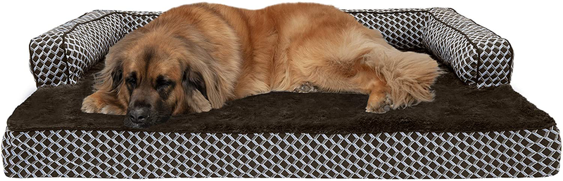 Furhaven Orthopedic Dog Beds for Small, Medium, and Large Dogs, CertiPUR-US Certified Foam Dog Bed Animals & Pet Supplies > Pet Supplies > Dog Supplies > Dog Beds Furhaven Diamond Brown Cooling Gel Foam Jumbo Plus (Pack of 1)