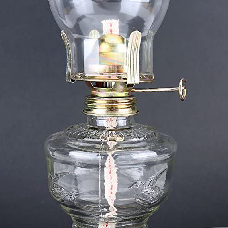 NEW 32CM Glass Transparent Kerosene lamp Vintage Retro Buddha Glass Wedding Festival Decoration Oil Lamps