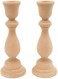 Classic Wooden Candlesticks 4 inches with 7/8 inch Hole, Set of 4 Unfinished Small Wooden Candle Holders to Craft, Paint or Decorate, by Woodpeckers Home & Garden > Decor > Home Fragrance Accessories > Candle Holders Woodpeckers Pack of 10 6 Inch 