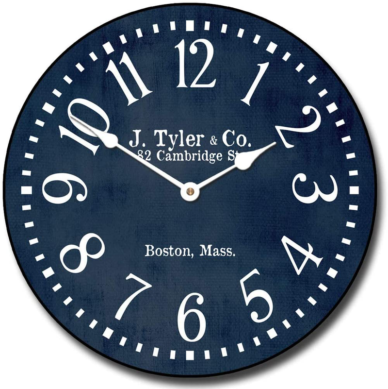 Navy Blue Large Wall Clock | Ultra Quiet Quartz Mechanism | Hand Made in USA | Beautiful Crisp Lasting Color | Comes in 8 Sizes Home & Garden > Decor > Clocks > Wall Clocks The Big Clock Store 1. Navy Blue 18-Inch 