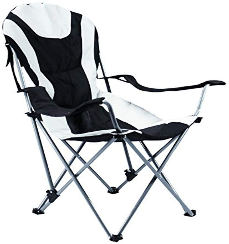 Ming'S Mark 36028 Foldable Reclining Camp Chair - Black / Gray Sporting Goods > Outdoor Recreation > Camping & Hiking > Camp Furniture Stylish Camping Black / Gray  
