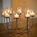 Seraphic Iron Circular Table Centerpiece Candle Holder, Black, Clear Votive 6 Cups Home & Garden > Decor > Home Fragrance Accessories > Candle Holders Seraphic Clear 8-Cup 